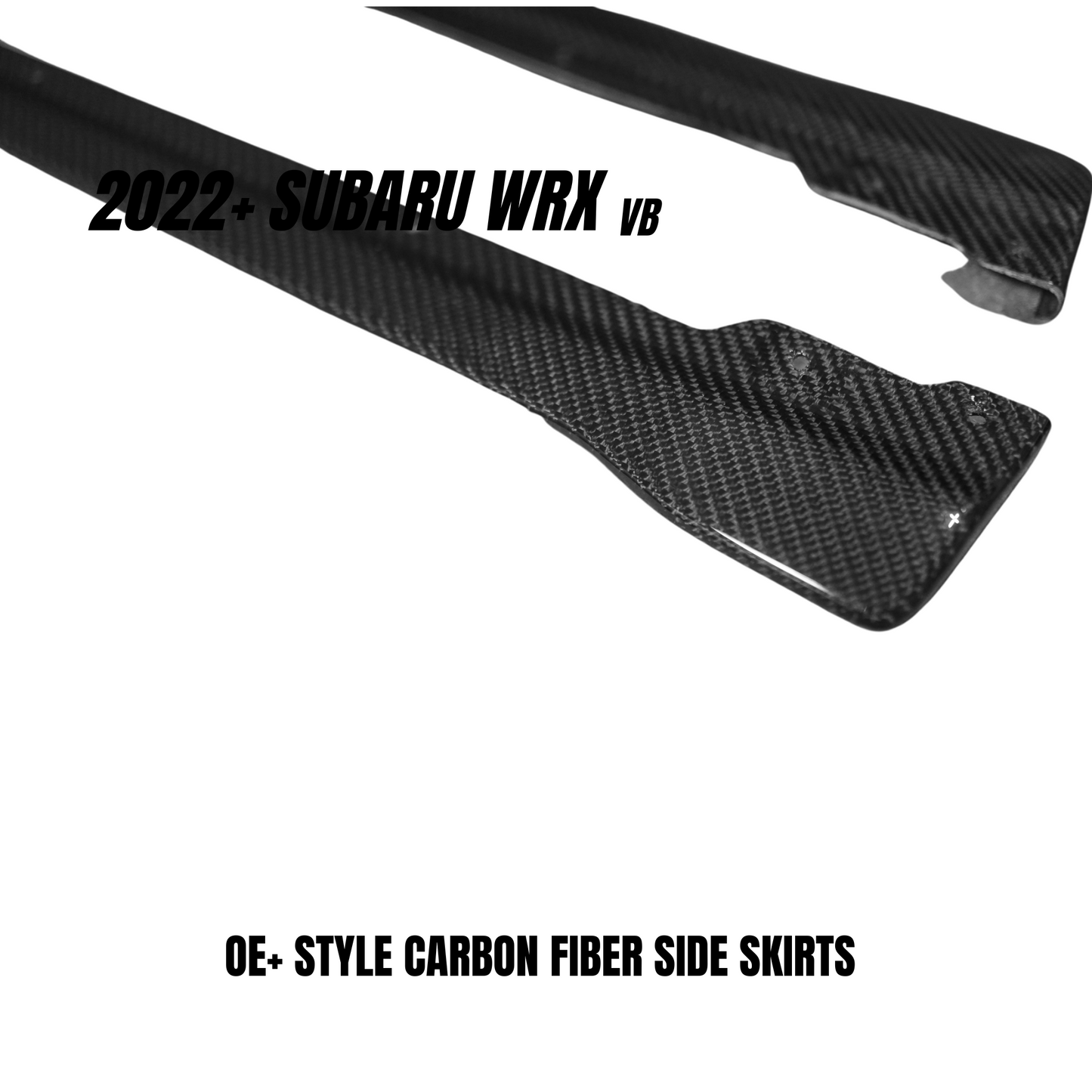 JDMuscle [22-25 WRX] Tanso Carbon Fiber Side Skirts - OE+ Style