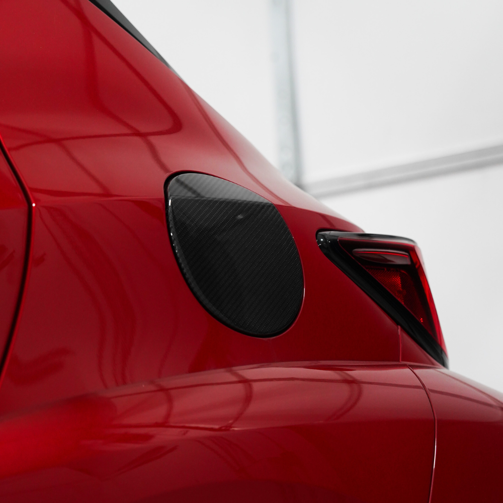 JDMuscle [23-24 Toyota GR Corolla] Carbon Fiber Fuel Door Cover