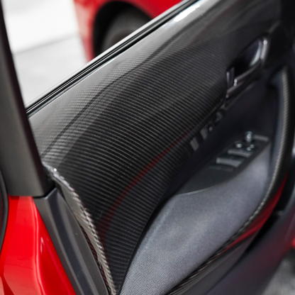 JDMuscle [23-24 Toyota GR Corolla] Carbon Fiber Upper Door Trim (Front&Rear 4PCS)