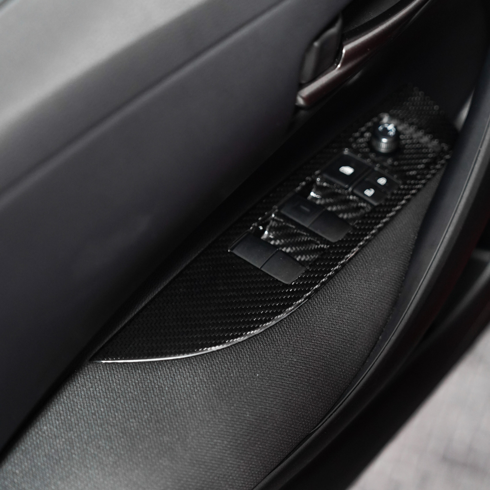 JDMuscle [23-24 Toyota GR Corolla] Carbon Fiber Window Switches (Front&Rear 4 PCS)