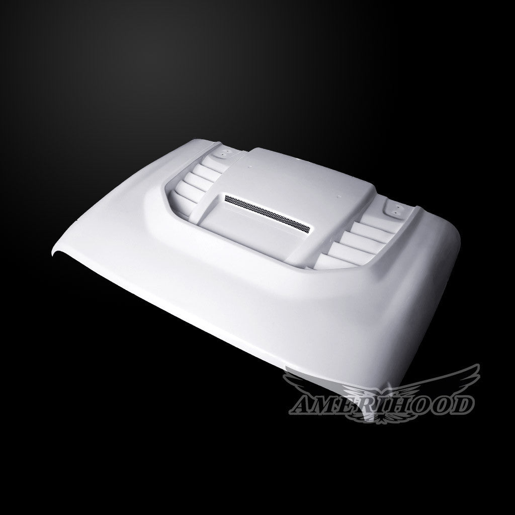 AmeriHood - Jeep Gladiator W/O Mojave Model 2020-2025 STM Style Functional Heat Extraction Hood