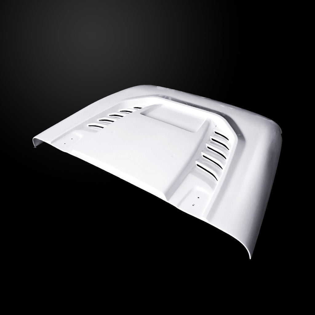 AmeriHood - Jeep Gladiator W/O Mojave Model 2020-2025 STM Style Functional Heat Extraction Hood