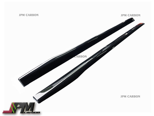 JPM R1 Style Carbon Fiber Side Skirt Add-on Lips Fits For 2015-2021 BMW F87 M2 Only