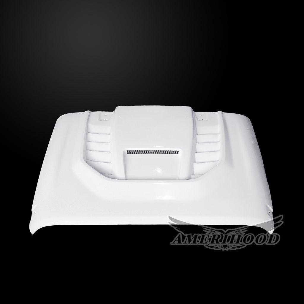 AmeriHood - Jeep Wrangler JK Model 2007-2018 STM Style Functional Heat Extraction Hood