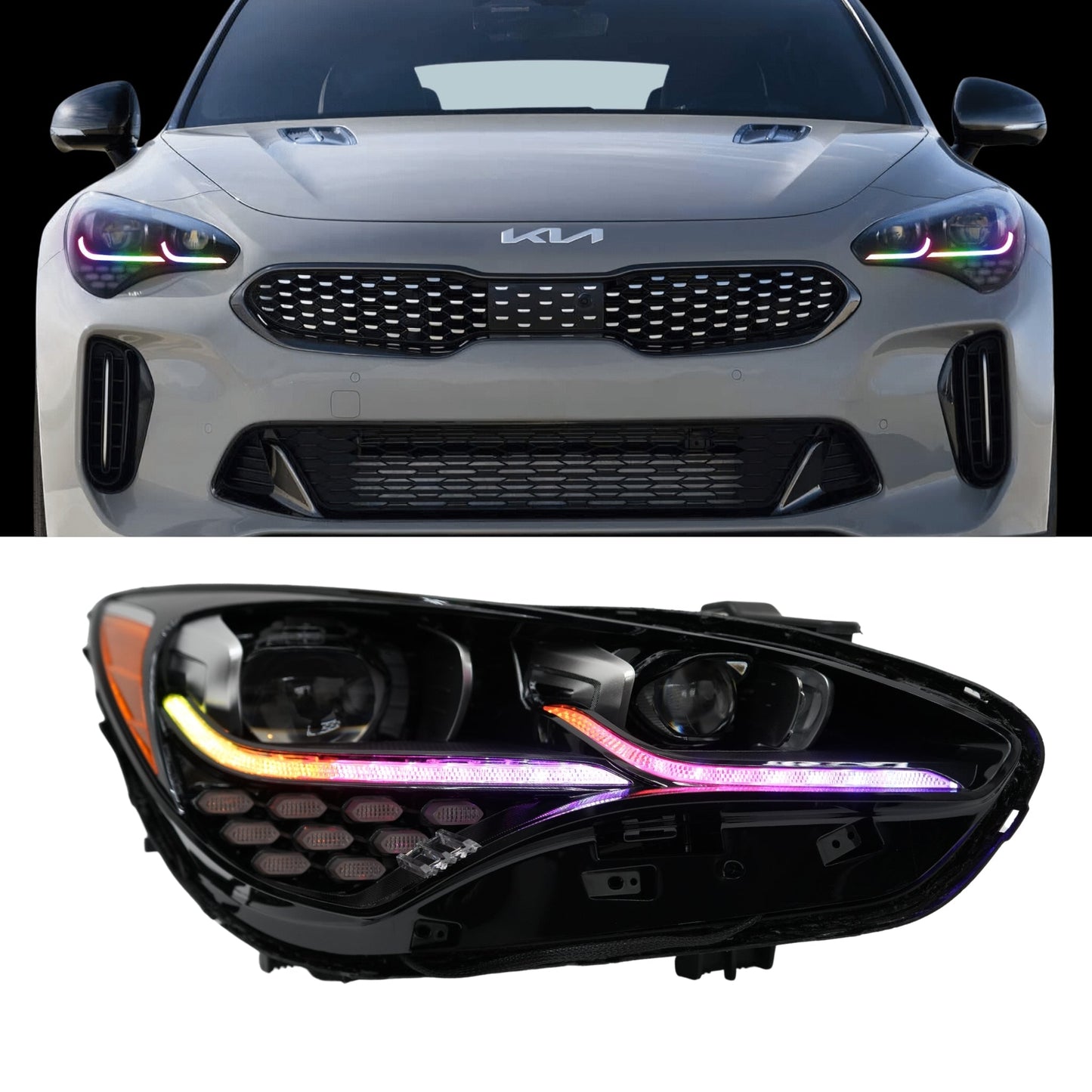 Kia Stinger Multicolor Flow Series DRL Boards (2017-2022)