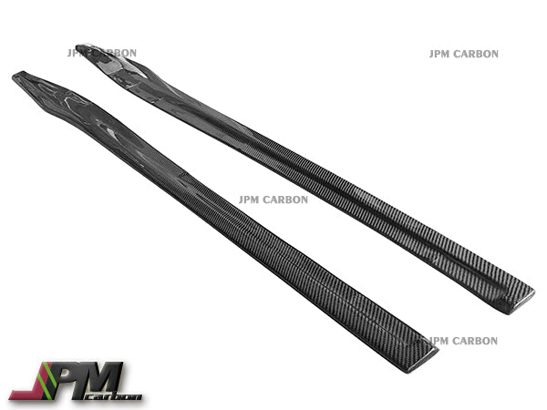 Carbon Fiber Side Skirt Add-on Lip Fits For 2010-2014 Lamborghini Gallardo LP550 LP560 LP570 Only