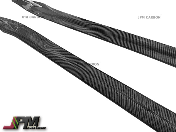 Carbon Fiber Side Skirt Add-on Lip Fits For 2010-2014 Lamborghini Gallardo LP550 LP560 LP570 Only