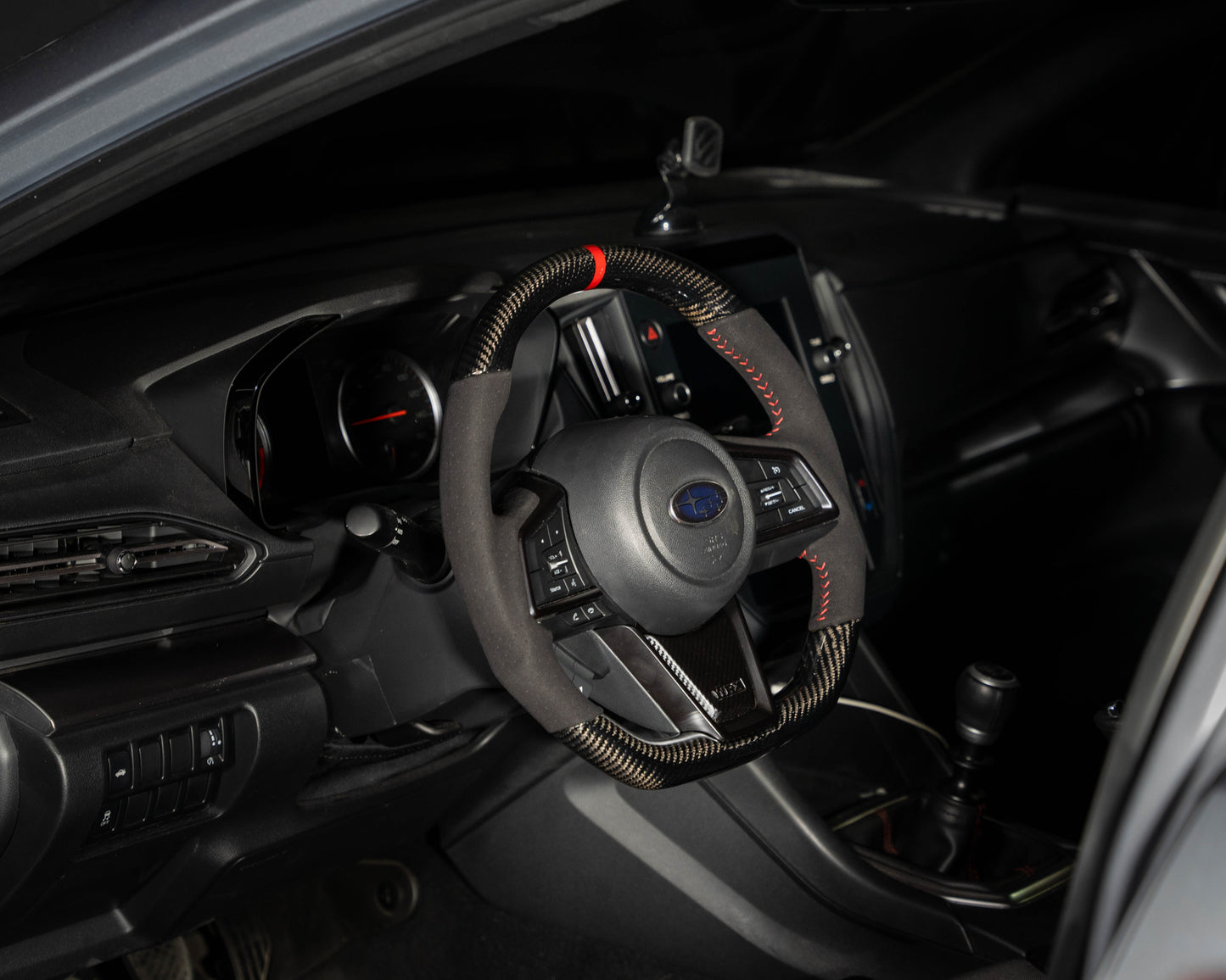 FactionFab Steering Wheel Carbon and Suede 2022+ WRX
