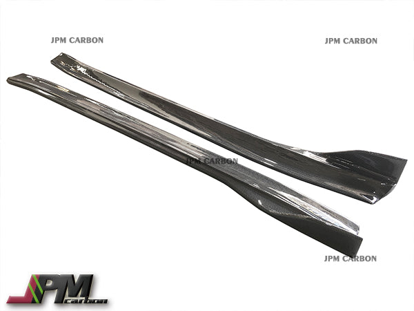 JPM R1 Carbon Fiber Side Skirt Add-on Lips Fits For 2017-2023 Tesla Model 3 Only