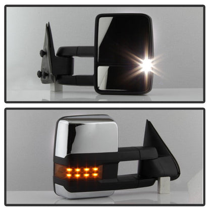 SPYDER xTune Chevy Silverado 03-06 Heated Amber Signal Telescoping Mirrors Chrome MIR-CS03S-G3C-PWH-AM-SET 9936753
