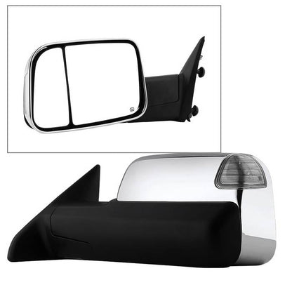 SPYDER Xtune Dodge Ram 1500 09-12 Extendable Power Heated Adjust Mirror Chrome HoUSing Left MIR-DRAM10-PW-L 9933165