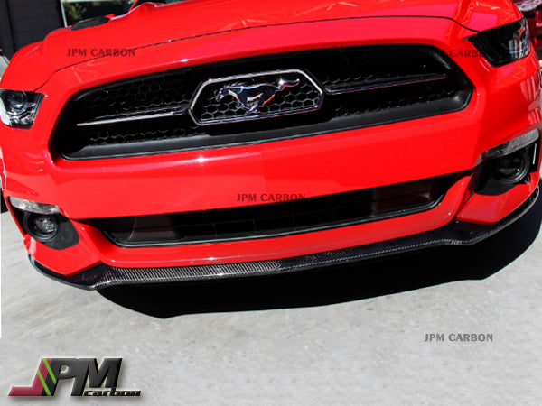 OEM Style Carbon Fiber Front Bumper Add-on Lip Fits For 2015-2018 Ford Mustang Only