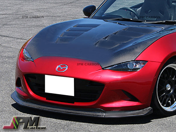 CS Style Carbon Fiber Front Bumper Add-on Lip Fits For 2016-2023 Mazda Miata MX-5 ND Only