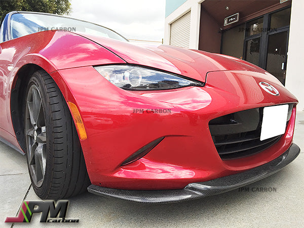 GV Style Carbon Fiber Front Bumper Add-on Lip Fits For 2016-2025 Mazda Miata MX-5 ND Only