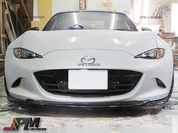 GV Style Carbon Fiber Front Bumper Add-on Lip Fits For 2016-2025 Mazda Miata MX-5 ND Only