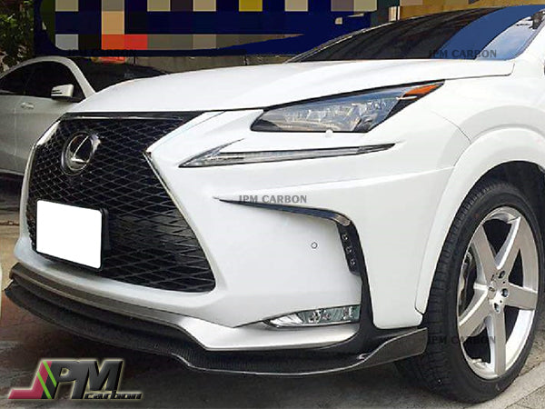 AI Style Carbon Fiber Front Bumper Add-on Lip Fits For 2015-2017 Lexus NX Only