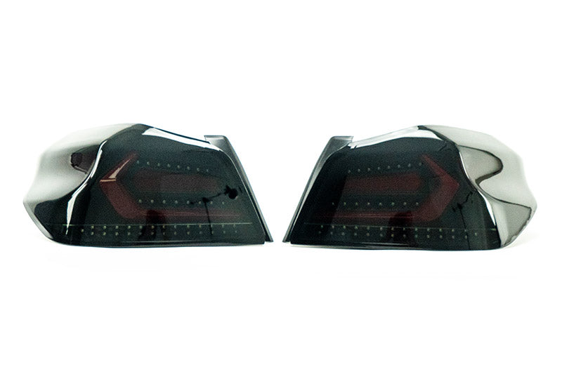 OLM Evolution Tail Lights (Smoked Lens, Black Base, Red Bar) - 2015-2021 WRX / STI