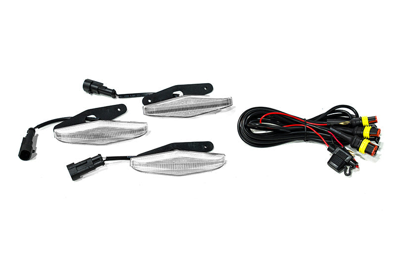 OLM Grille Lights (Clear Lens / Amber LED) - 14-19 Toyota 4Runner