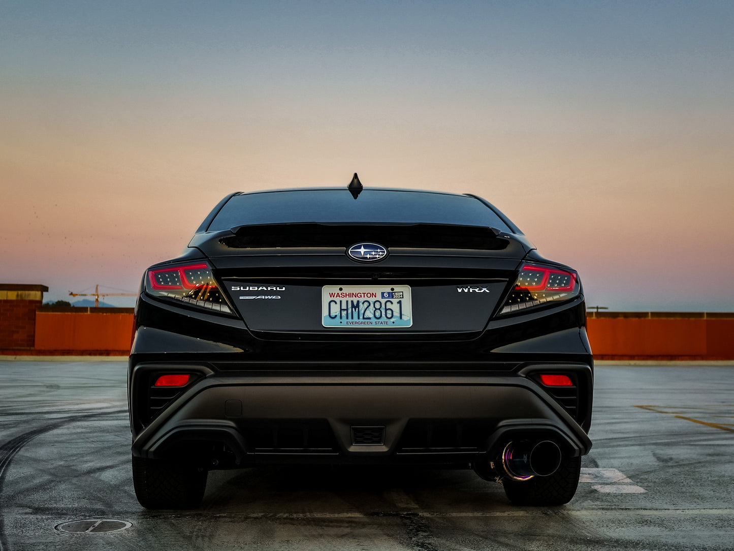 OLM Spec-AR LED Taillights (Clear Lens/Black Base/Red Bar) - 2022+ WRX