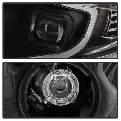 SPYDER xTune 09-14 Acura TSX Projector Headlights - Light Bar DRL - Black (PRO-JH-ATSX09-LB-BK) 9042218