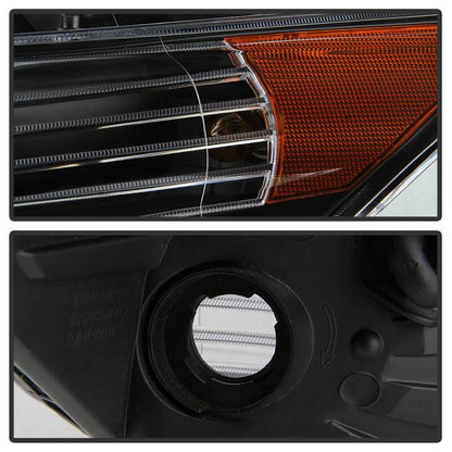 SPYDER xTune 09-14 Acura TSX Projector Headlights - Light Bar DRL - Black (PRO-JH-ATSX09-LB-BK) 9042218