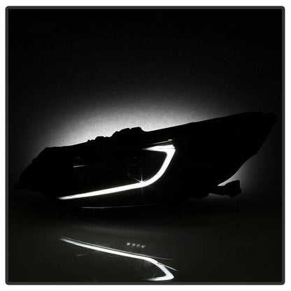 SPYDER xTune 09-14 Acura TSX Projector Headlights - Light Bar DRL - Black (PRO-JH-ATSX09-LB-BK) 9042218