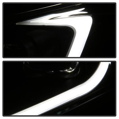 SPYDER xTune 09-14 Acura TSX Projector Headlights - Light Bar DRL - Black (PRO-JH-ATSX09-LB-BK) 9042218