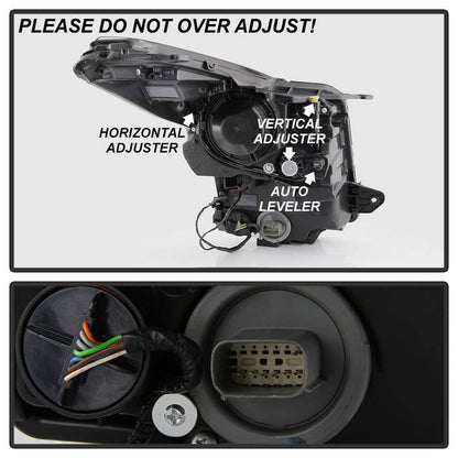 SPYDER xTune 13-18 Cadillac ATS Driver Side Halogen Projector Headlights - OEM Left (PRO-JH-CATS14-OE-L) 9943775