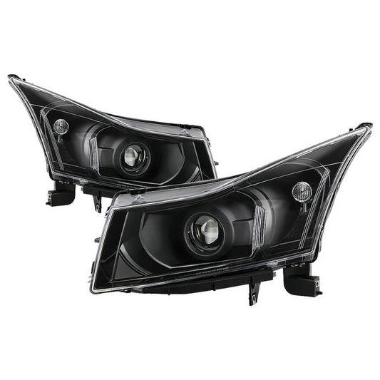 SPYDER Xtune Chevy Cruze 11-14 Projector Headlights - Black (PRO-JH-CCRZ11-BK) 9046162