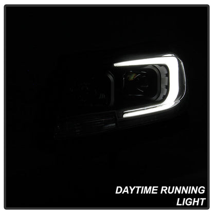SPYDER xTune 13-15 Chevy Malibu (Halogen Models Only) DRL Light Bar Proj. Headlights - Black PRO-JH-CM13-LB 9046254