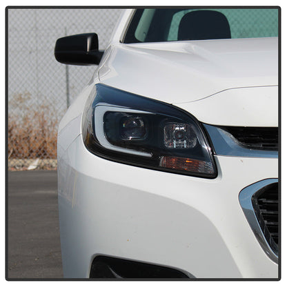 SPYDER xTune 13-15 Chevy Malibu (Halogen Models Only) DRL Light Bar Proj. Headlights - Black PRO-JH-CM13-LB 9046254