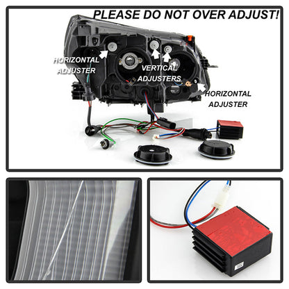 SPYDER xTune 13-15 Chevy Malibu (Halogen Models Only) DRL Light Bar Proj. Headlights - Black PRO-JH-CM13-LB 9046254