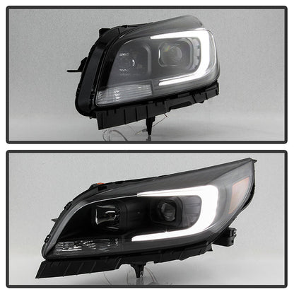 SPYDER xTune 13-15 Chevy Malibu (Halogen Models Only) DRL Light Bar Proj. Headlights - Black PRO-JH-CM13-LB 9046254
