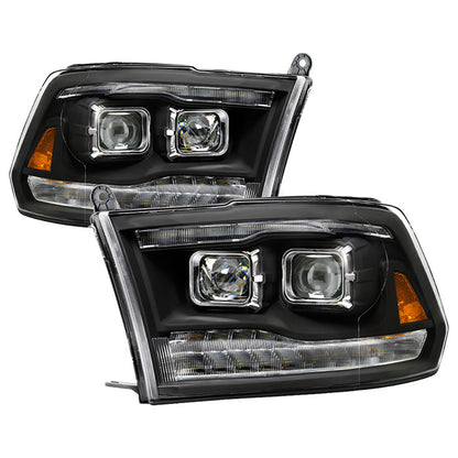 SPYDER xTune 09-18 Dodge Ram 1500 Projector Headlights - Halogen Model Only - Black (PRO-JH-DR09-G2-BK) 9047114