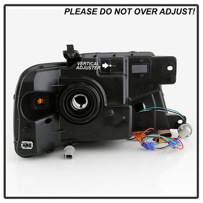 SPYDER xTune 04-08 Ford F150 S/B LED Sig w/DRL Crystal Headlights - Black (PRO-JH-FF15004-LED-SB-BK) 9950216