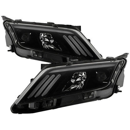 SPYDER xTune 10-12 Ford Fusion Projector Headlights - Light Tube DRL - Black Smoked (PRO-JH-FFU10-LB-BSM) 9041761