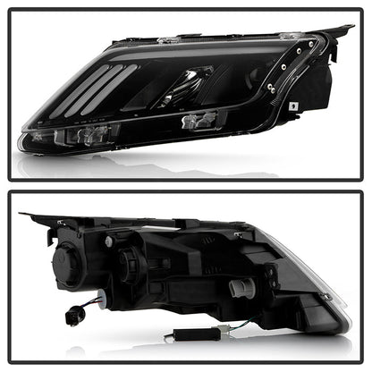 SPYDER xTune 10-12 Ford Fusion Projector Headlights - Light Tube DRL - Black Smoked (PRO-JH-FFU10-LB-BSM) 9041761