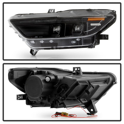 SPYDER xTune Ford Mustang 15-17 Full LED Headlights w/ Welcome Light - Black PRO-JH-FM15-FLED-BK 9055447