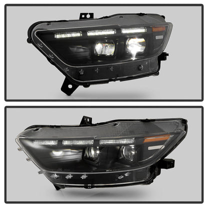 SPYDER xTune Ford Mustang 15-17 Full LED Headlights w/ Welcome Light - Black PRO-JH-FM15-FLED-BK 9055447