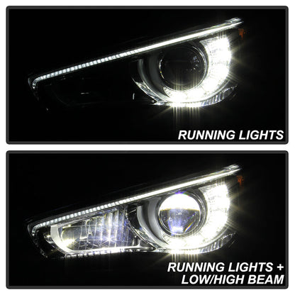 SPYDER 14-17  Infiniti Q50 HID (w/o Adaptive) Projector Headlights - OE Left 9946288