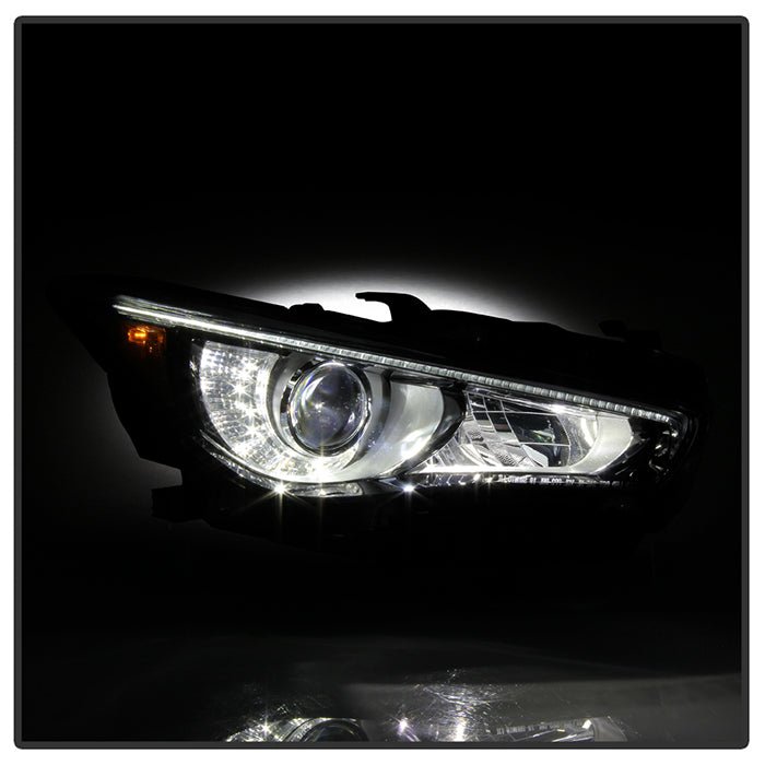 SPYDER 14-17 Infiniti Q50 4Dr HID (w/o Adaptive) Projector Headlights - OE Right 9946295