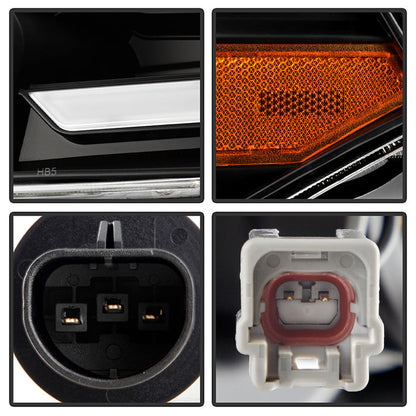SPYDER xTune Nissan Frontier 09-20 Projector Headlights - Light Bar DRL - Black 9051395