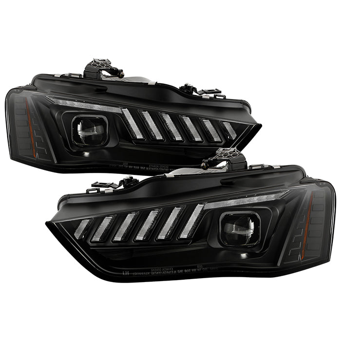 Spyder 13-16 Audi A4/S4 Halogen Model Only Projector Headlights - Black PRO-YD-AA413HALSI-BK 5088321