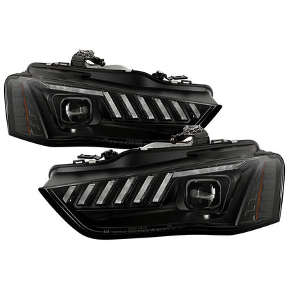 Spyder 13-16 Audi A4/S4 Halogen Model Only Projector Headlights - Black PRO-YD-AA413HALSI-BK 5088321