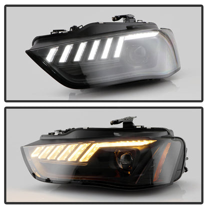 Spyder 13-16 Audi A4/S4 Halogen Model Only Projector Headlights - Black PRO-YD-AA413HALSI-BK 5088321