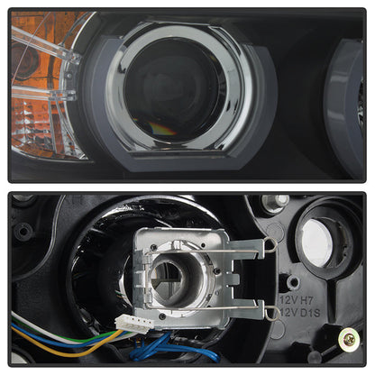 06-08 E90 AFS HID Projector Headlights, Black, Spyder 5083838