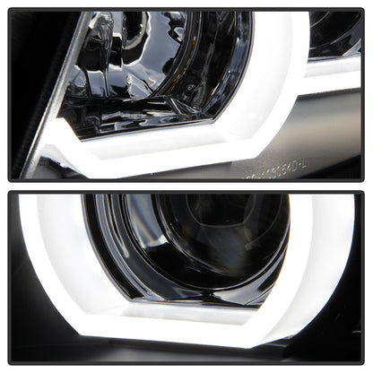 06-08 E90 AFS HID Projector Headlights, Black, Spyder 5083838