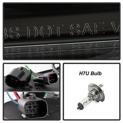 Spyder Chevy Camaro 16-18 Halogen Model Projector Headlights Black PRO-YD-CCAM16HALSI-SEQ-BK 5087331