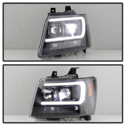 Spyder Chevy Suburban 1500/2500 07-14 Tahoe 07-14 LED Headlights Black PRO-YD-CSUB07V2PL-BK 5087515