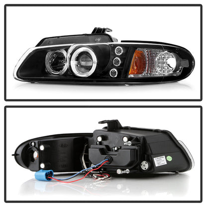 Spyder Dodge Caravan/Grand Caravan 96-00 Projector Headlights LED Halo LEDs- Blk PRO-YD-DC96-BK 5009692
